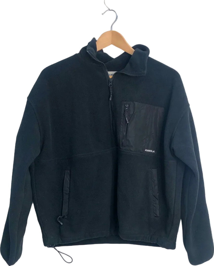 Adanola Black Half-Zip Fleece Jacket Medium