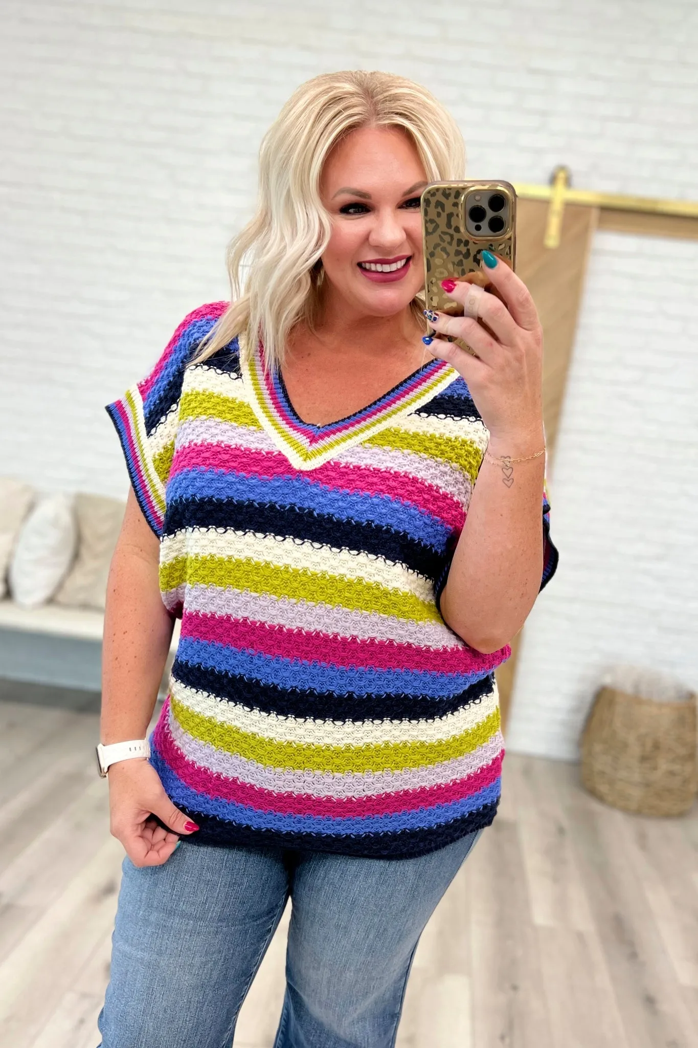 Another One V-Neck Striped Top