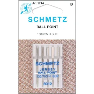 Ball Point Jersey 80/12 Sewing Machine Needles from Schmetz