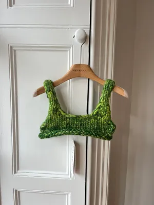 Blended Green Chunky Knit Bralette S (Sample)