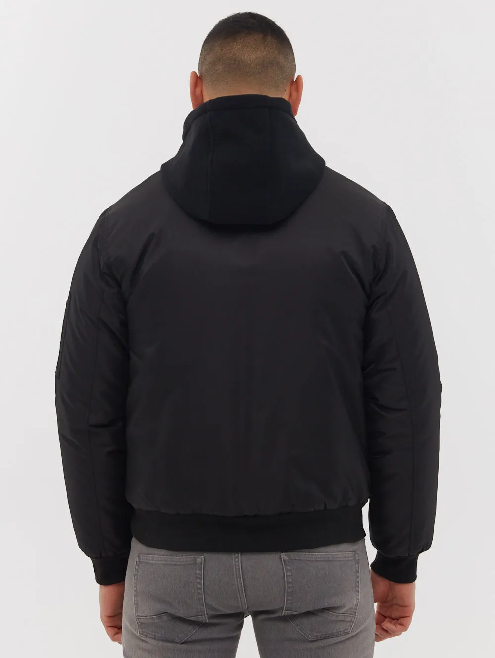 Bomper Fleece Hood Bomber Jacket