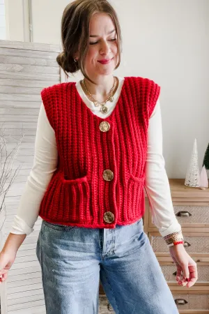 Button Sweater Vest