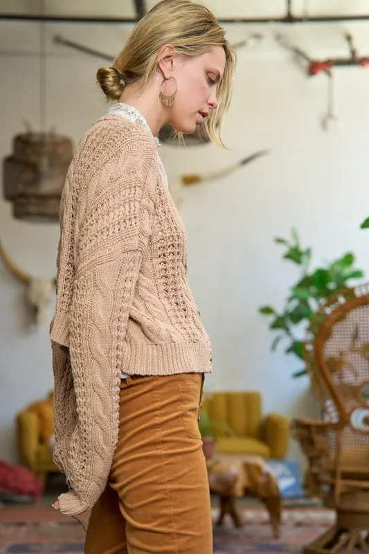 *Cable Knit Cardigan