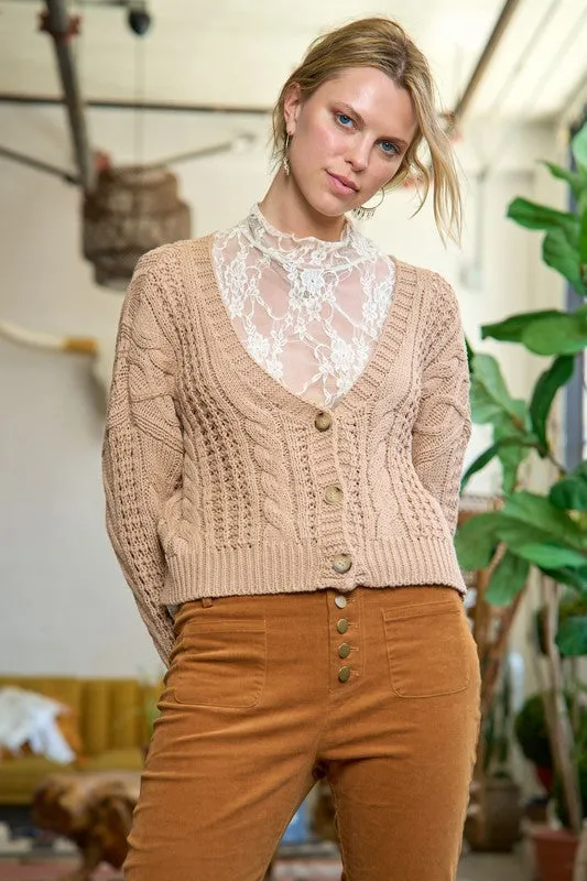 *Cable Knit Cardigan