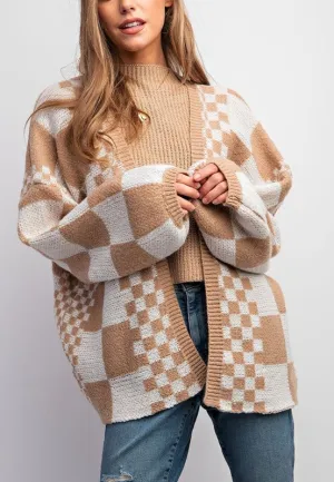 Check Mate Knit Cardigan