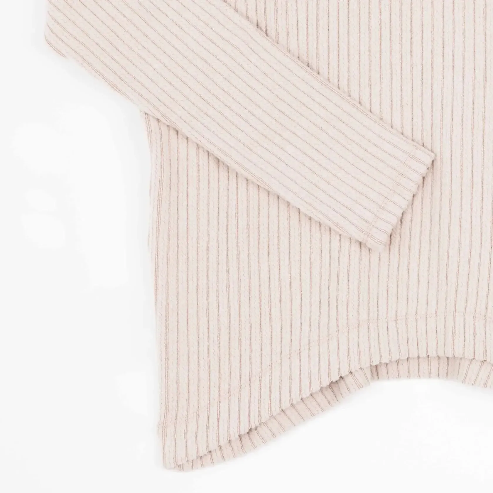 Chunky Ribbed - Tipped Hem Sweater Top: SAND