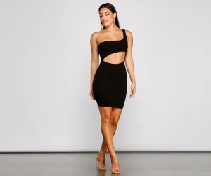 Cut Above The Rest Ribbed Knit Mini Dress