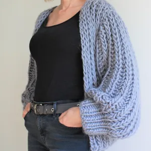 Easy Knitting Pattern - Oversized Chunky Knit Cardigan | The Portland Fisherman's Rib Knit Cardigan