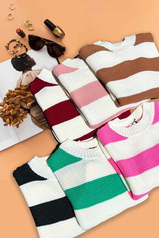 Ellison Striped Crewneck Sweater