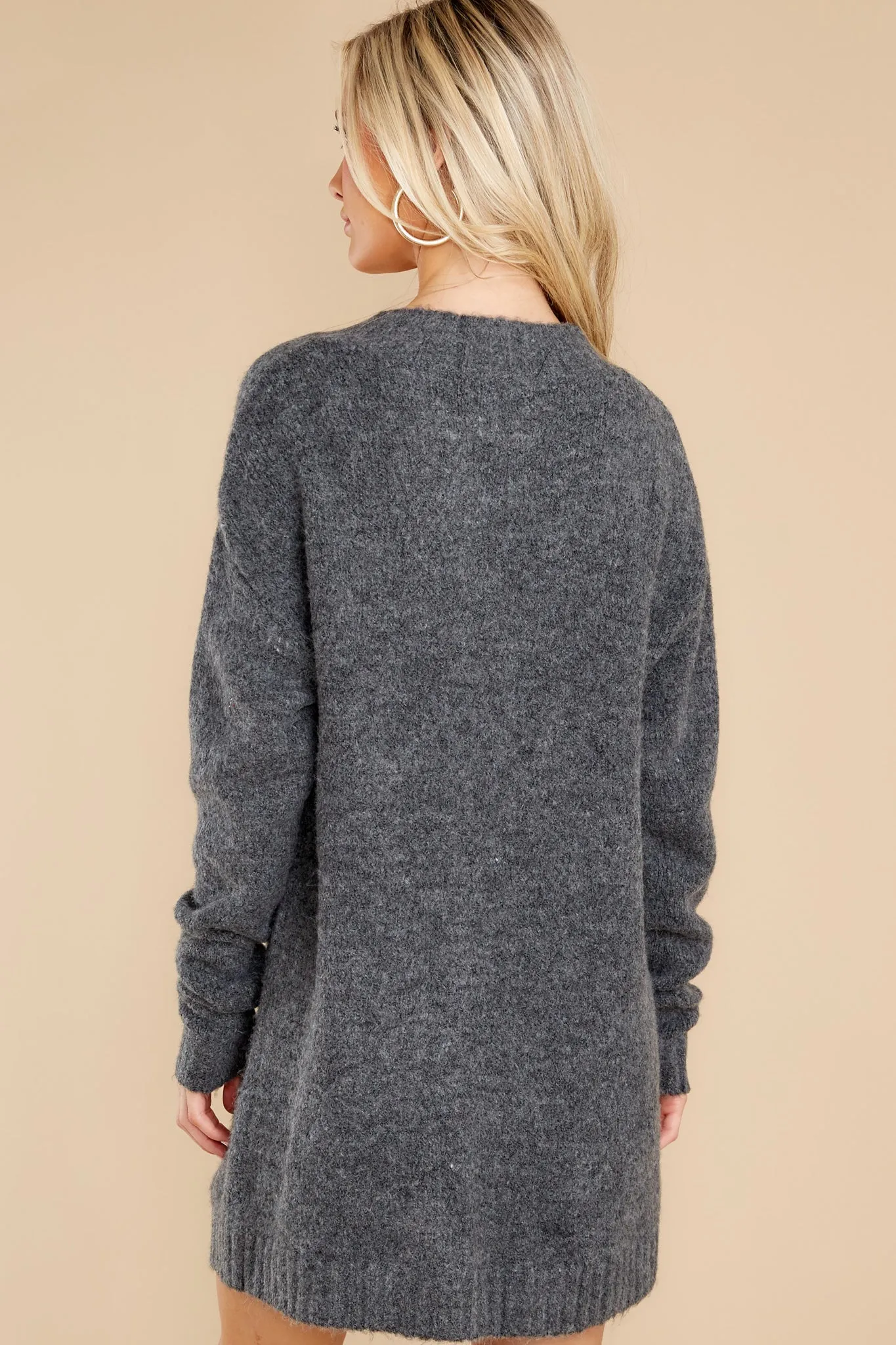 Forever In Love Charcoal Tunic Sweater