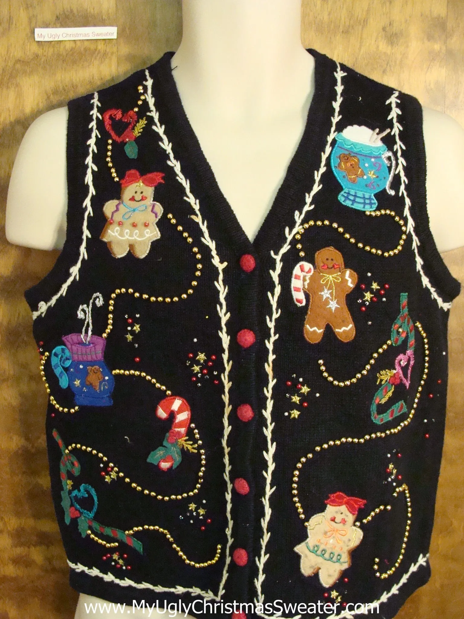 Gingerbread Men Funny Christmas Sweater Vest