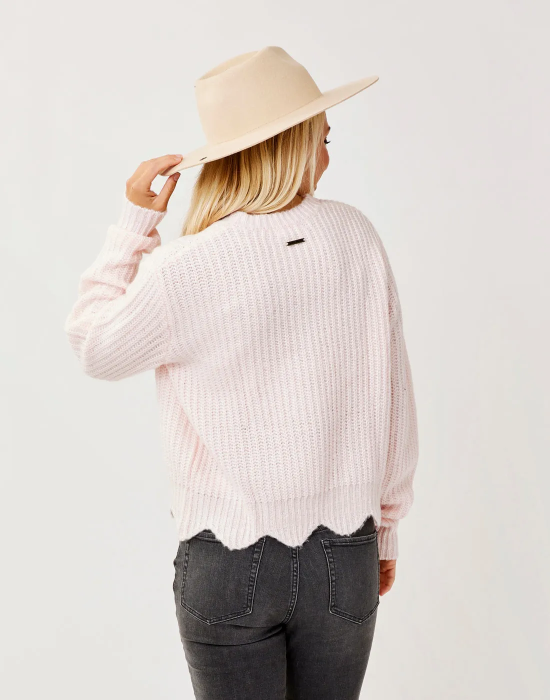 Groton Sweater: Lt. Pink Marl