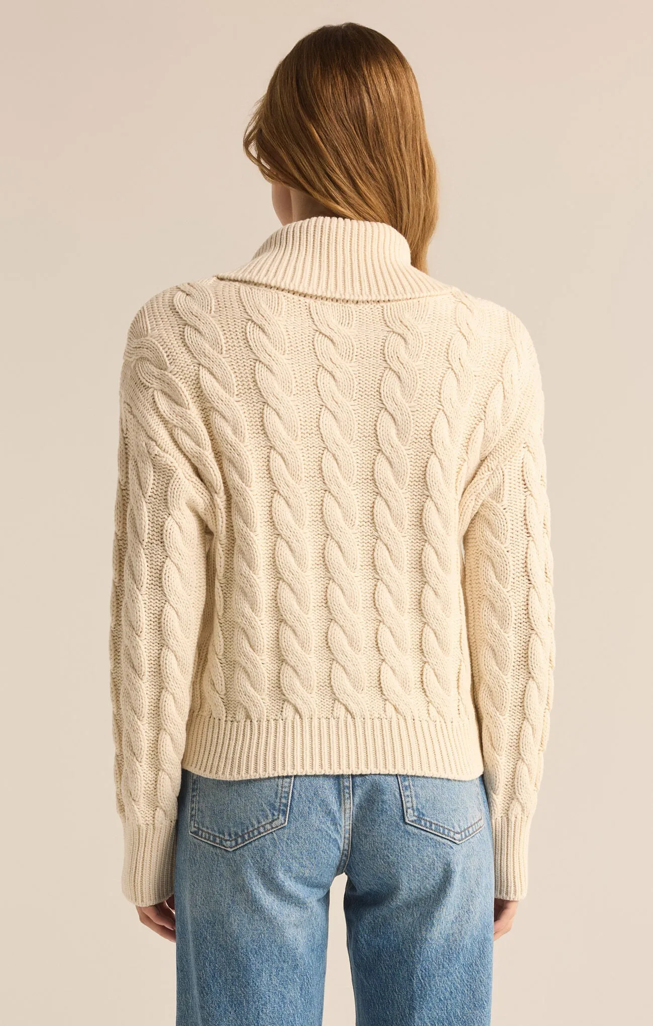 Hemingway Cable Knit Cardigan - Sea Salt