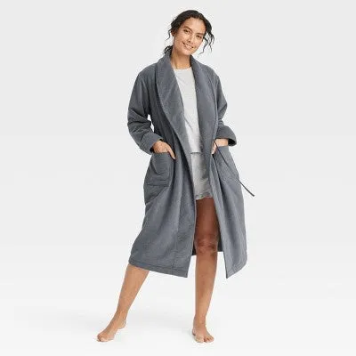 New - Women's Terry Robe - Auden Dark Gray XS/S