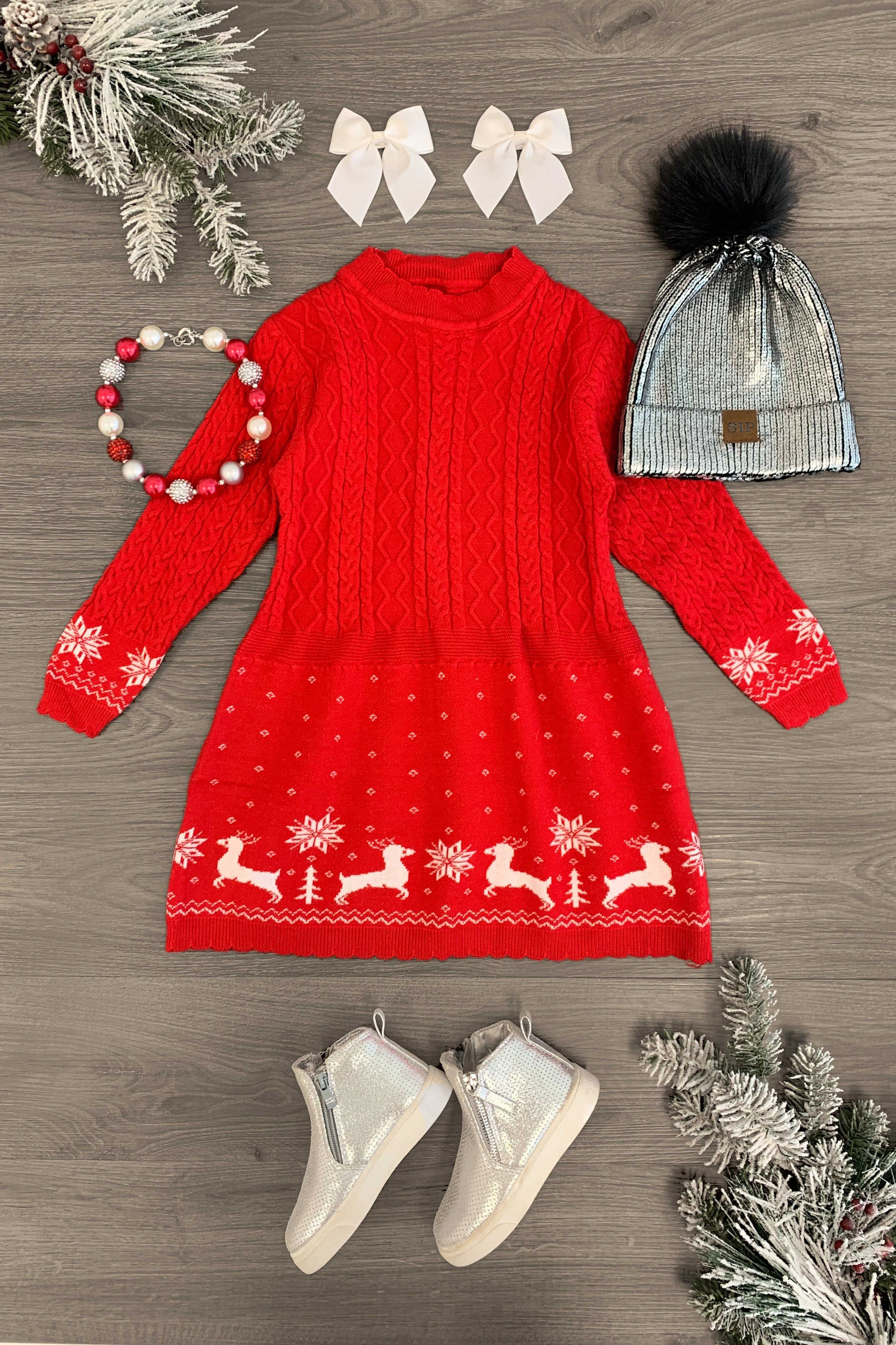 Reindeer Sweater Dress