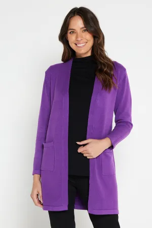 Salima Knit Cardigan - Purple