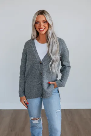 Sherah Knit Cardigan - Charcoal