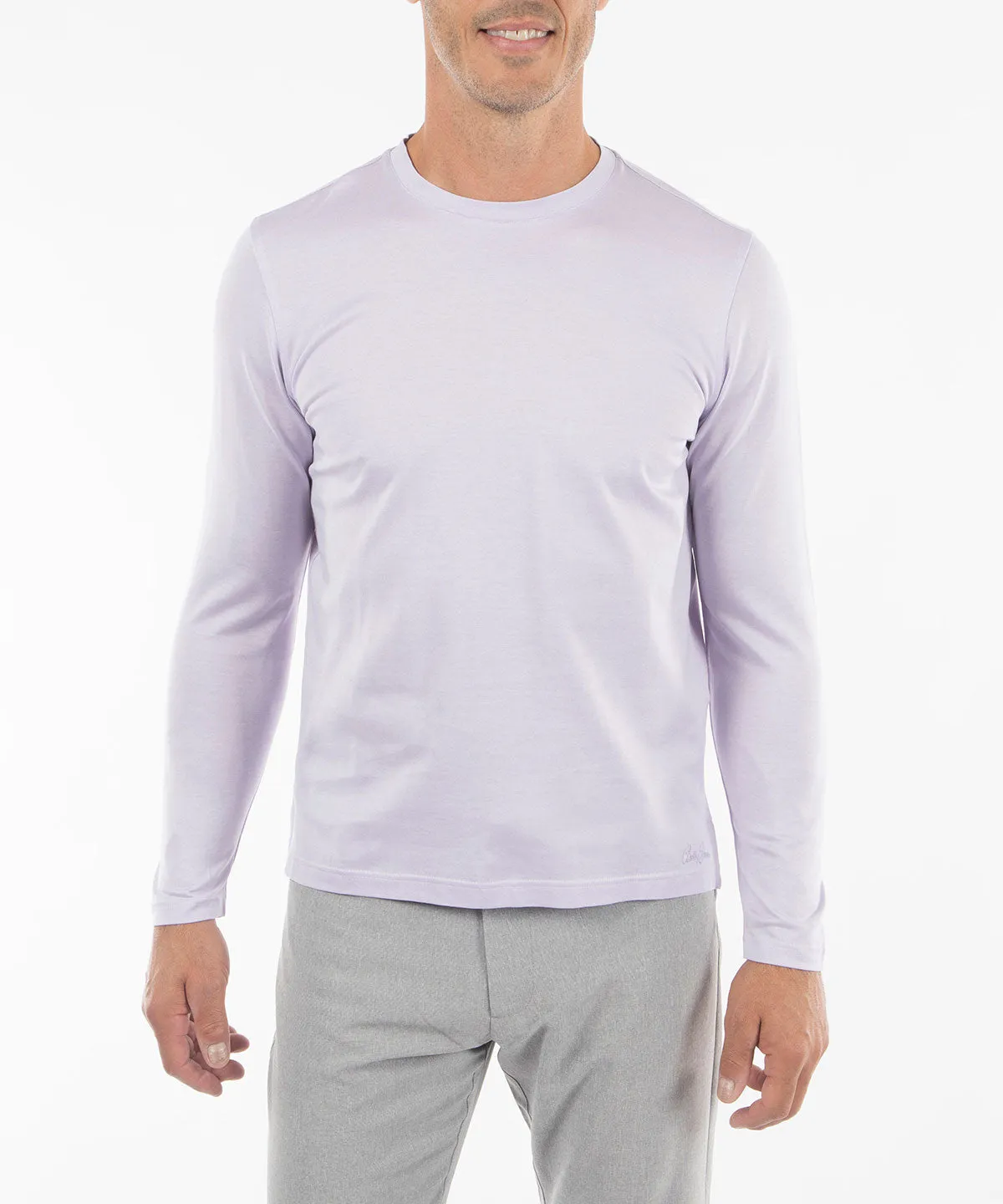 Signature Cotton Knit Long-Sleeve Cabana Tee Shirt