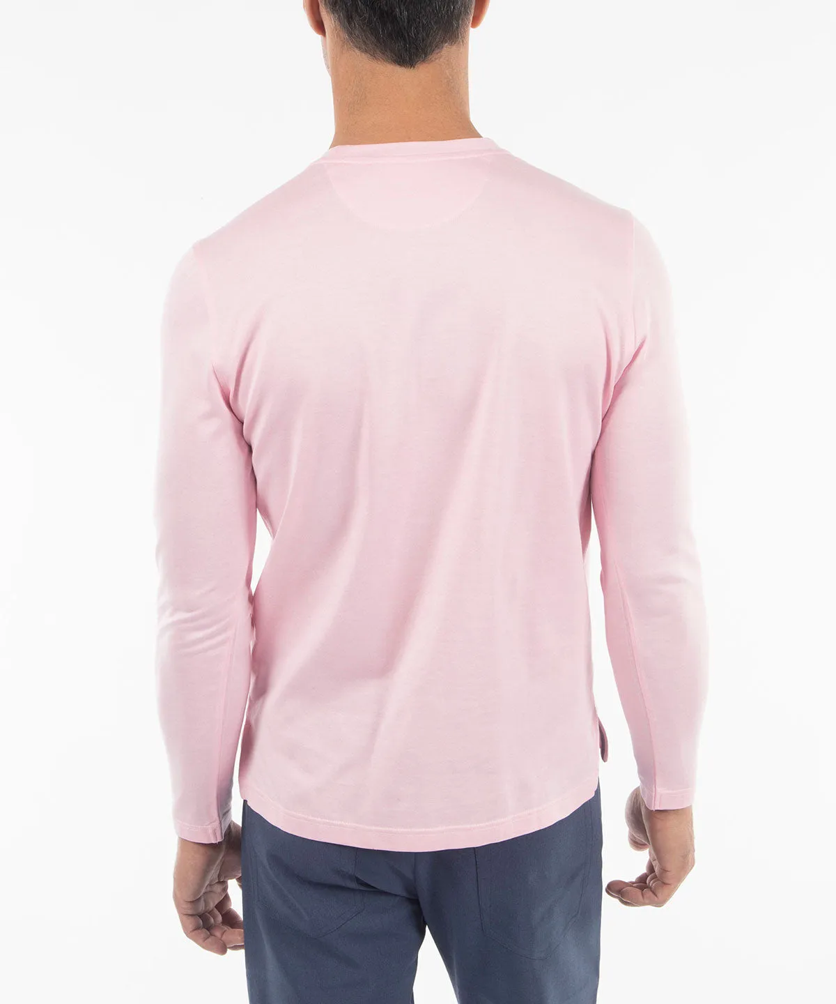 Signature Cotton Knit Long-Sleeve Cabana Tee Shirt