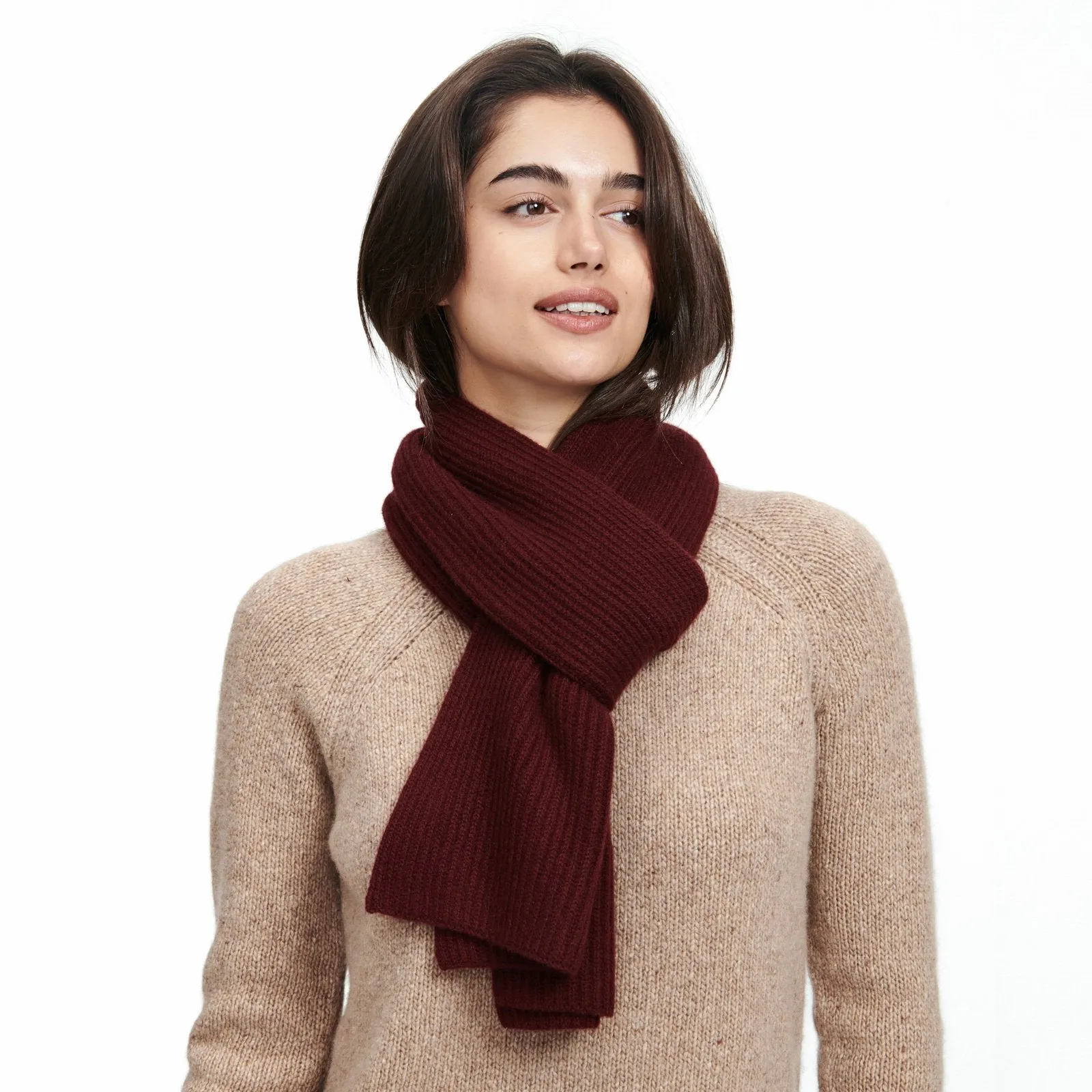 Signature Ribbed Cashmere Scarf