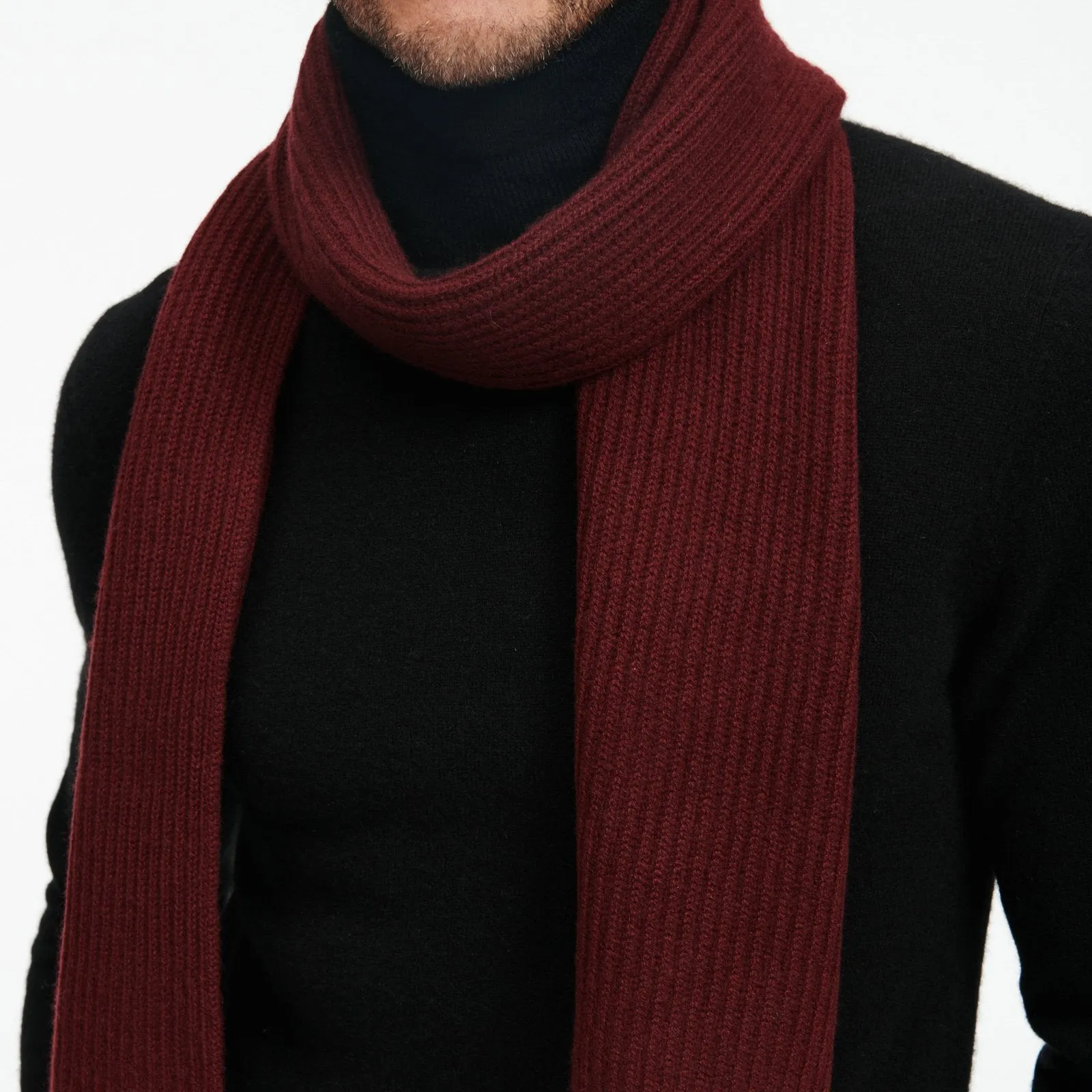 Signature Ribbed Cashmere Scarf