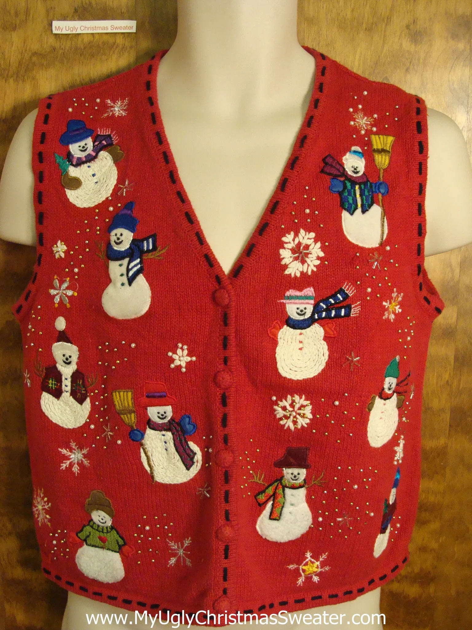 Snowman Convention Ugly Christmas Sweater Vest