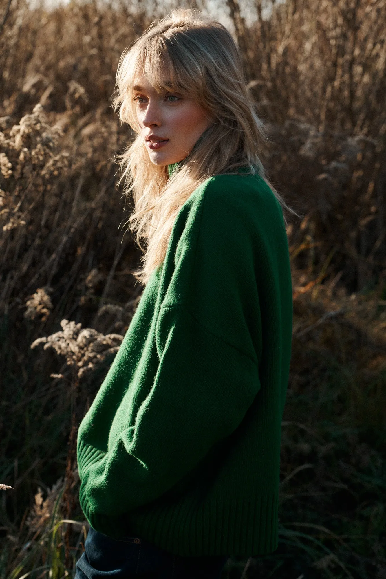 Turtleneck in wool / 16 / 16 / true green