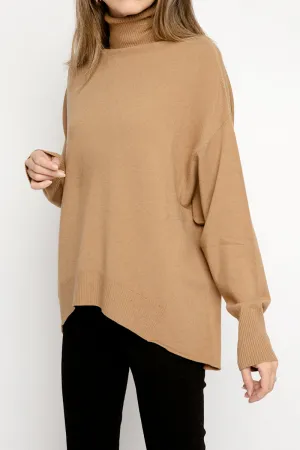 Turtleneck Sweater in Camel