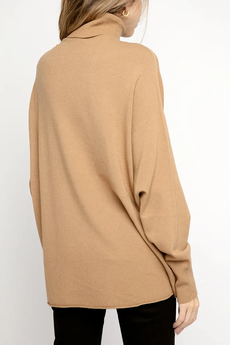 Turtleneck Sweater in Camel