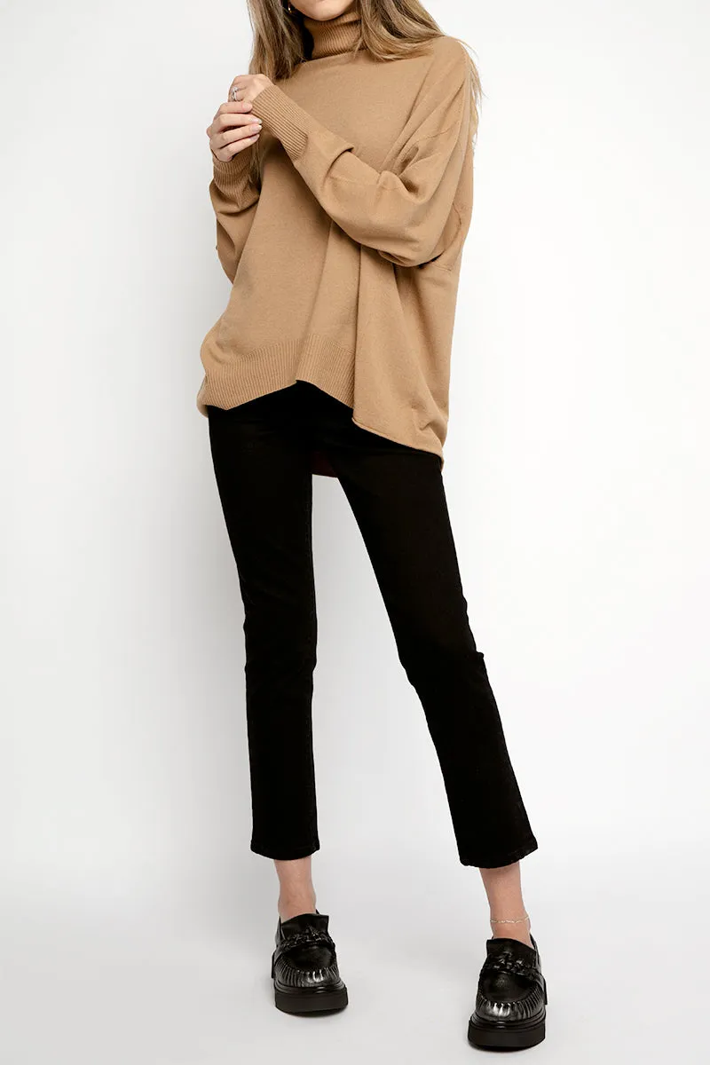 Turtleneck Sweater in Camel