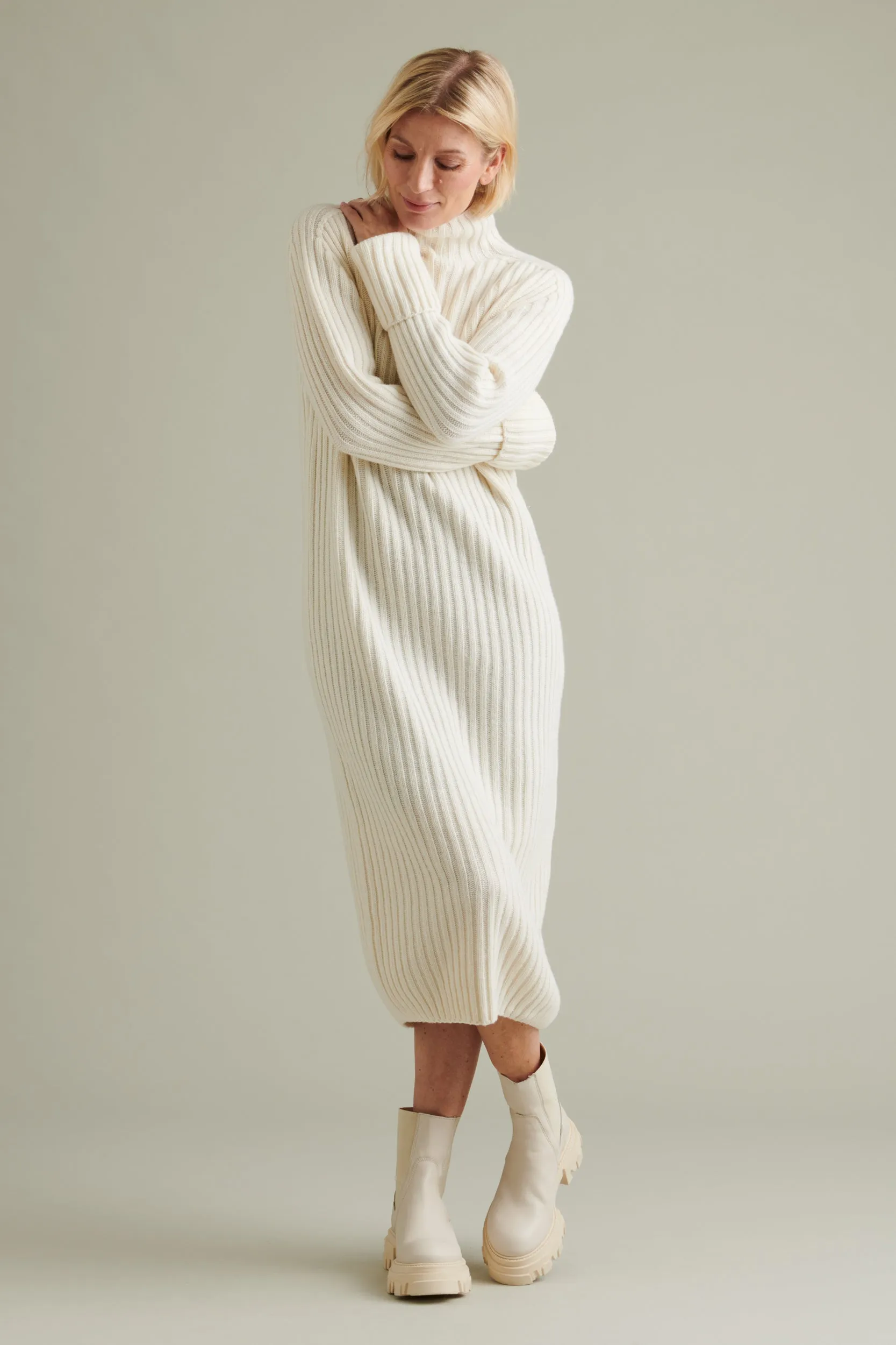 Utö Knitted Dress White